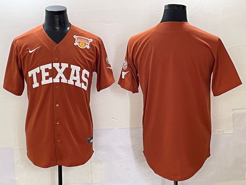 Men 2025 Texas Longhorns Blank Brown Joint Name Nike NCAA Jersey style 2->ncaa teams->NCAA Jersey